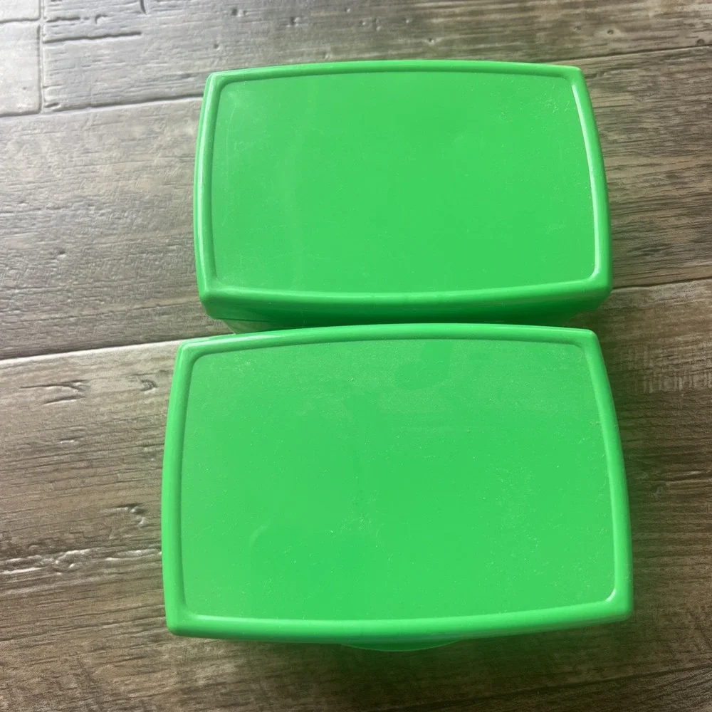 Kid‎ fresh Flushable Wipes Dispenser, Hard Container Refillable Tub Green Set 2